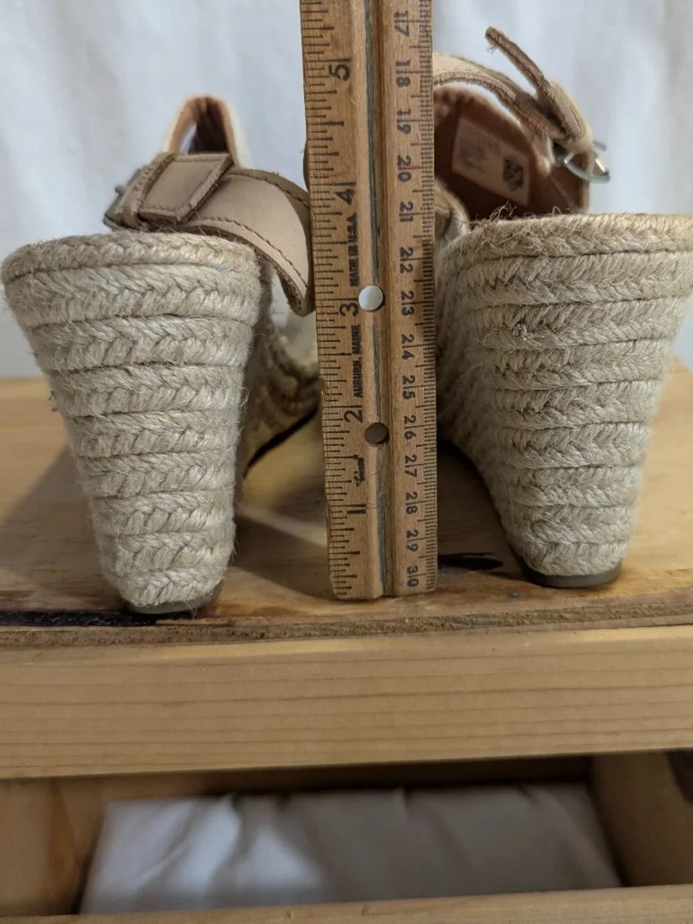 TOMS Monica Espadrille Wedge Sandal Beige Size 6.5